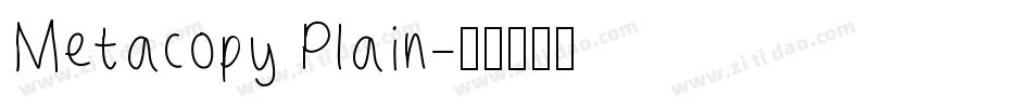 Metacopy Plain字体转换